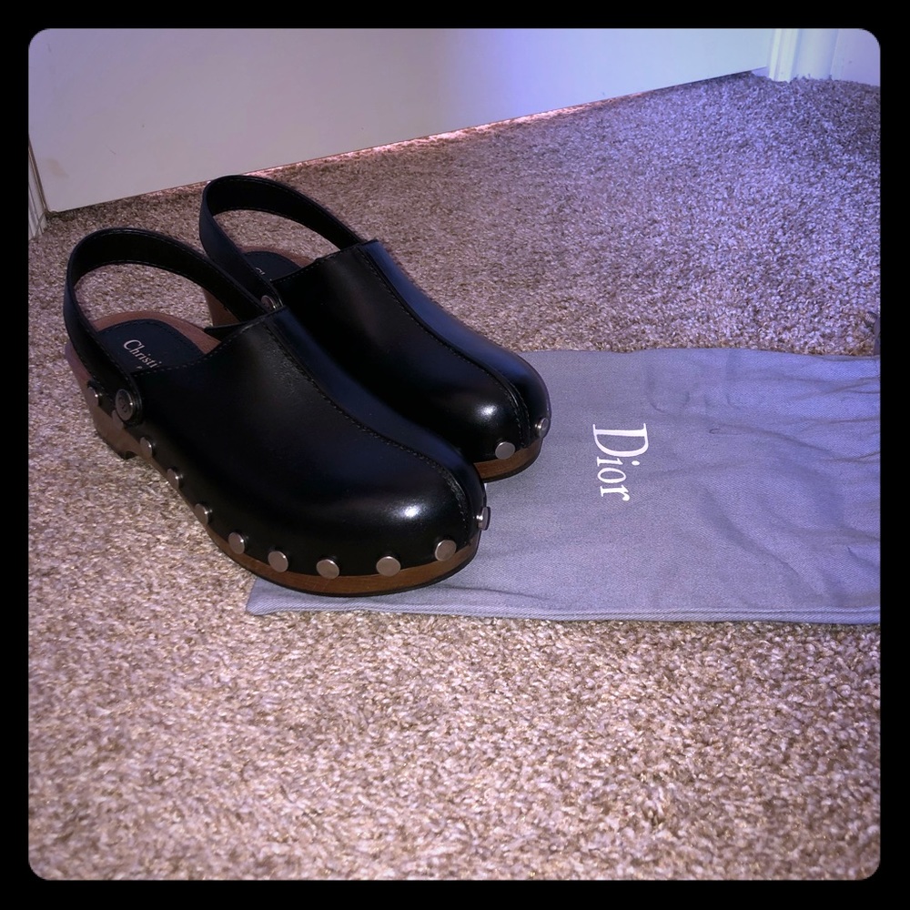 Diorquake Leather Clog - Black - 38